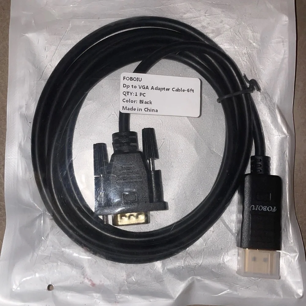 Foboiu Display Port VGA Adapter cord